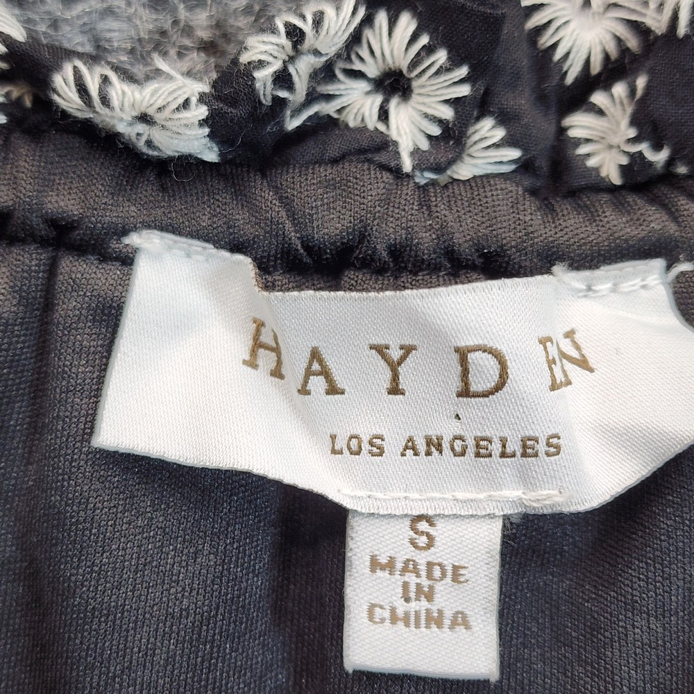 Hayden Los Angeles Women's Embroidered Eyelet Boho Smocked Puff Sleeve Dress S - Picture 4 of 8